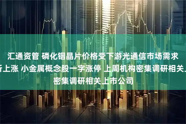 汇通资管 磷化铟晶片价格受下游光通信市场需求增加有所上涨 小金属概念股一字涨停 上周机构密集调研相关上市公司