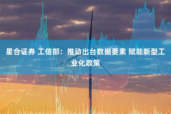 星合证券 工信部：推动出台数据要素 赋能新型工业化政策