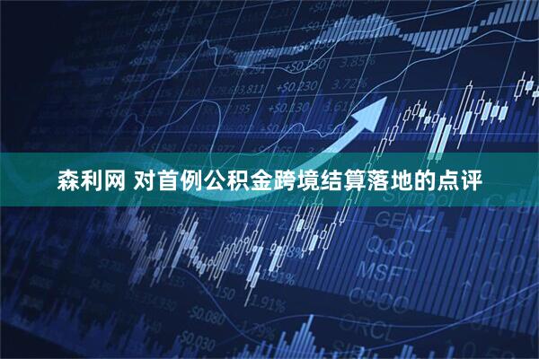 森利网 对首例公积金跨境结算落地的点评