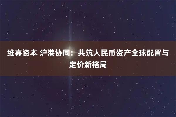 维嘉资本 沪港协同：共筑人民币资产全球配置与定价新格局