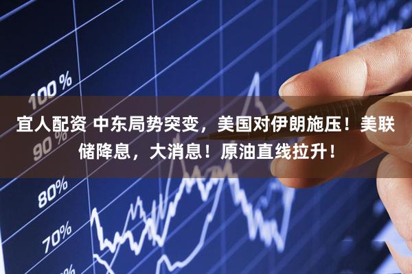 宜人配资 中东局势突变，美国对伊朗施压！美联储降息，大消息！原油直线拉升！