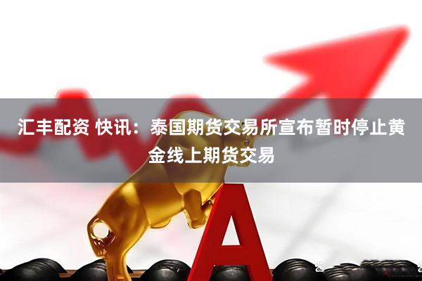 汇丰配资 快讯:泰国期货交易所宣布暂时停止黄金线上期货交易