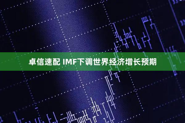卓信速配 IMF下调世界经济增长预期