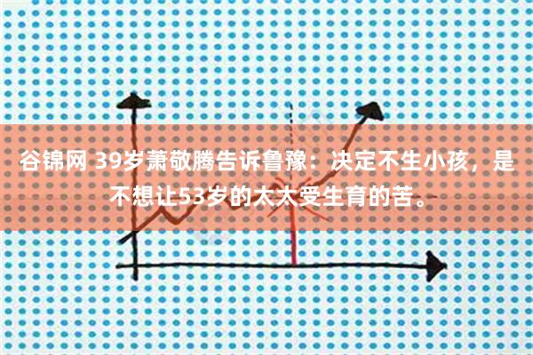 谷锦网 39岁萧敬腾告诉鲁豫：决定不生小孩，是不想让53岁的太太受生育的苦。